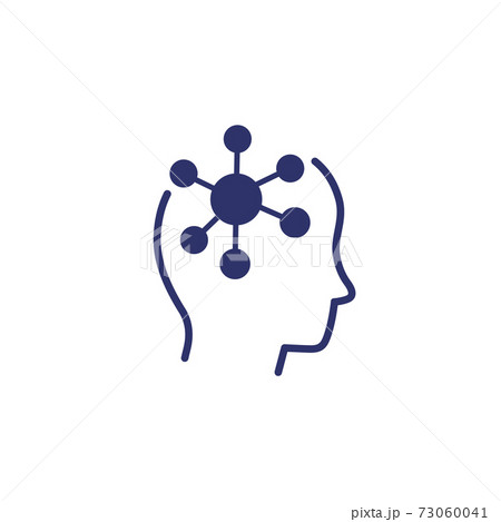 Psychology icon with head, vector 73060041