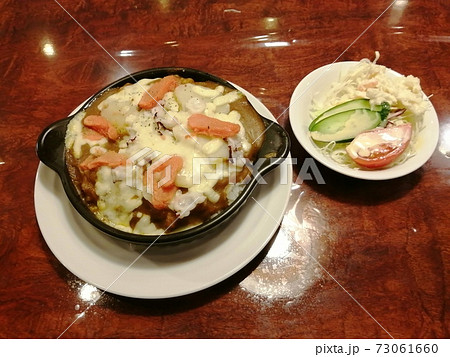 山形県米沢市　カレーハウス園　明太子チーズポテトカレー　サラダ付き 73061660