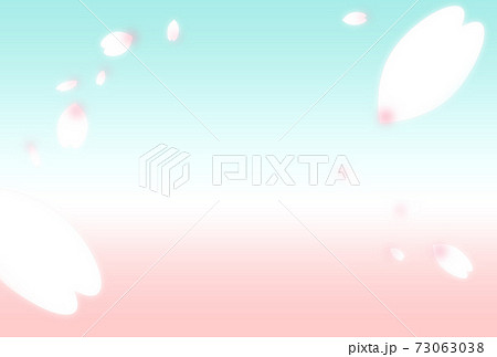 桜の花びら ハガキ 春色 空 色 水 ピンク 舞う 背景素材 Bg おしゃれ Backgroundのイラスト素材