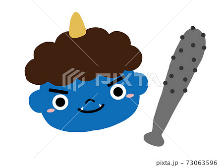 節分イラスト06【青鬼】 73063596