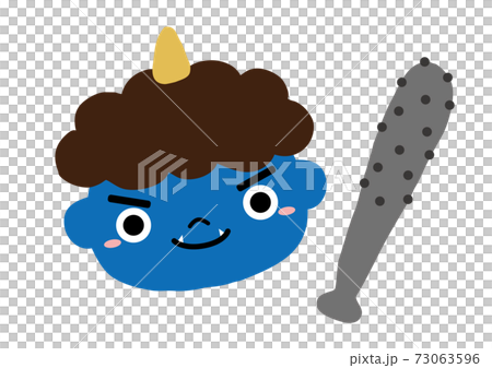 節分イラスト06【青鬼】 73063596