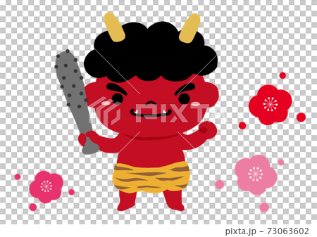 節分イラスト02【赤鬼】 節分イラスト02【赤鬼】 73063602
