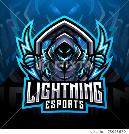 Lightning esport mascot logo design 73063670
