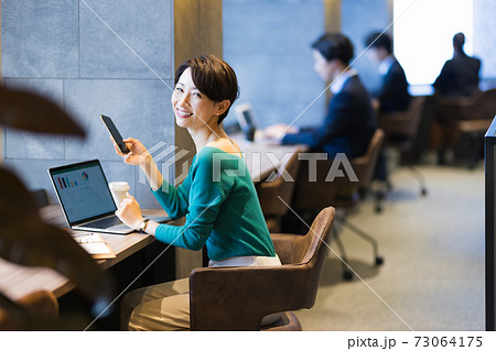 ビジネスパーソン　テレワーク 73064175