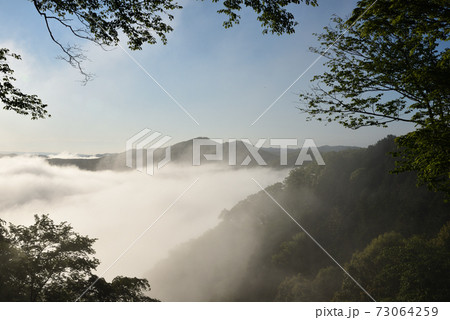 鎌倉山の雲海、茂木、栃木県 鎌倉山の雲海、茂木、栃木県 73064259