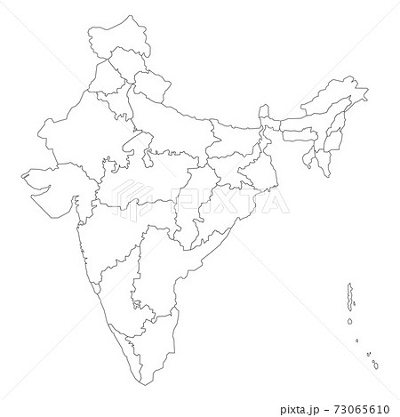 インドの地図です 背景透過です のイラスト素材