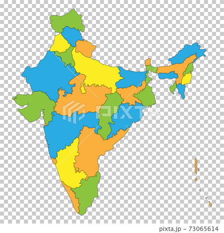 インドの地図です のイラスト素材