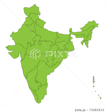 インドの地図です のイラスト素材