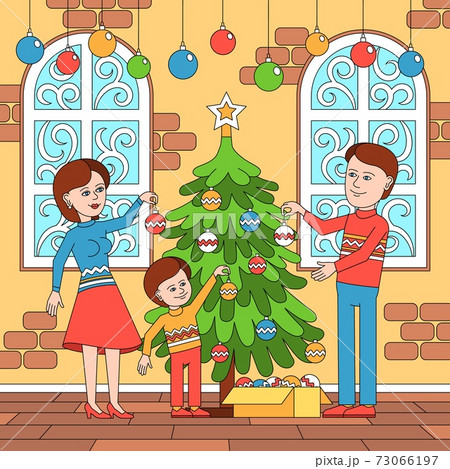 Family Christmas Decoration Composition Family Christmas Decoration Composition 73066197