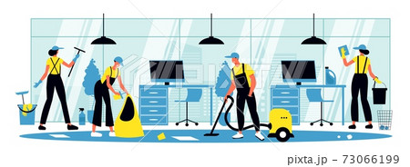 Cleaning Horizontal Illustration Cleaning Horizontal Illustration 73066199