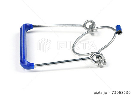 Handle holder for plastic bottle on the white background. 73068536