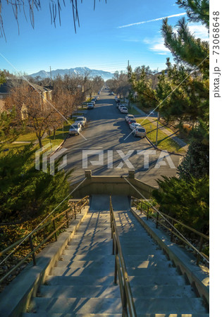 Satirs overlooking road sky and mountain in Provo Satirs overlooking road sky and mountain in Provo 73068648
