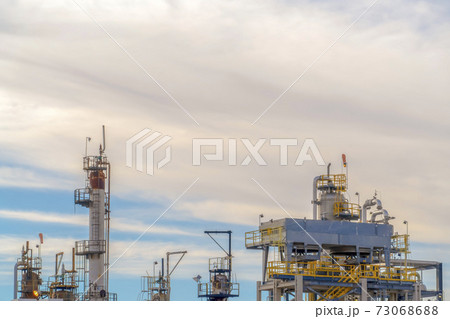 Power Plant in Salt Lake City against cloudy sky 73068688