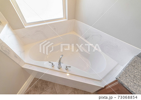 High angle of modern spa bath in new home High angle of modern spa bath in new home 73068854