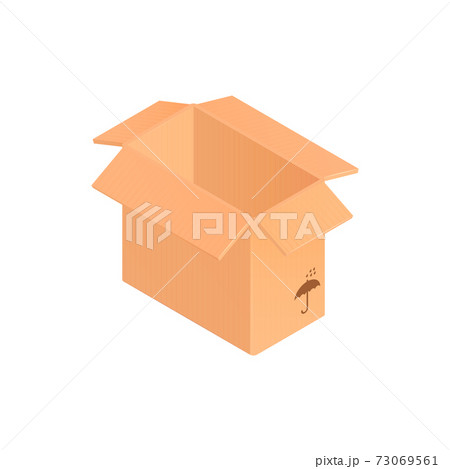 Opened Box Cardboard Composition Opened Box Cardboard Composition 73069561