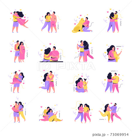 Hug Day Icons Collection 73069954