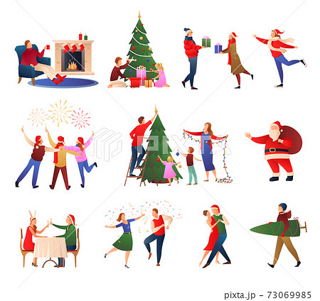 Christmas Flat Gradient Set 73069985