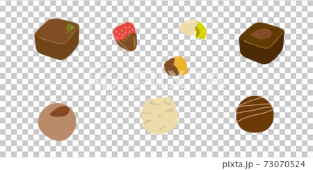 Several types of chocolate Several types of chocolate 73070524