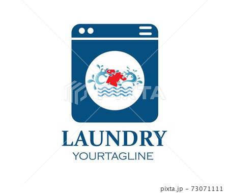 washing clothes logo icon vector of laundry service design 73071111