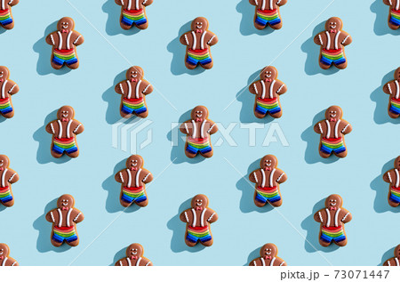 gay christmas bakery pattern festive lgbt pastry 73071447