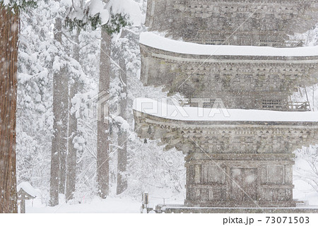 冬の羽黒山五重塔 73071503