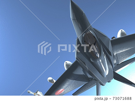 次期国産戦闘機 最新鋭戦闘機 後継機 新型ステルス戦闘機などのイメージのイラスト素材