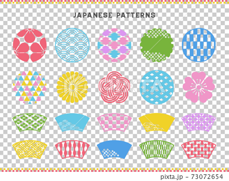 Spring-colored Japanese pattern Simple Japanese icon 73072654