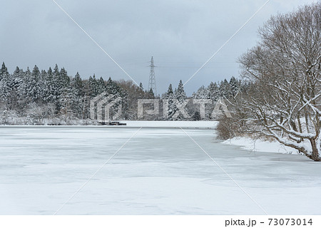 凍った池 73073014