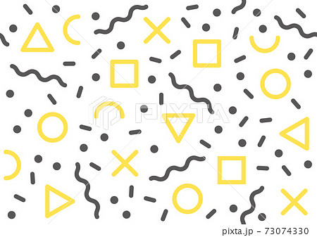 様々な図形の幾何学模様のシームレスパターン 様々な図形の幾何学模様のシームレスパターン 73074330