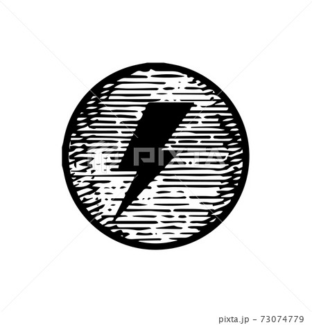 Hand Drawn light bolt icon vector illustration isolated on white 73074779
