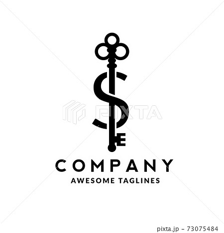 Luxury initial letter S and key monogram color logo vector Luxury initial letter S and key monogram color logo vector 73075484