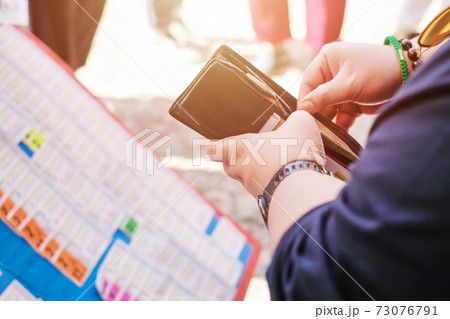 Thai people buying government lottery tickets Thai people buying government lottery tickets 73076791