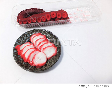 カットした酢ダコ カットした酢ダコ 73077405