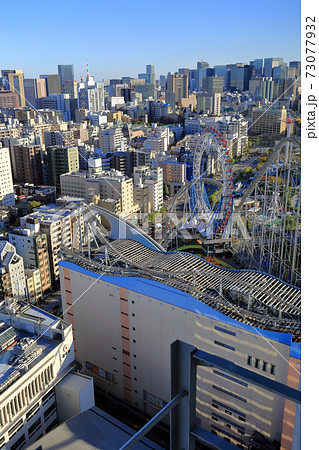 東京　都市風景　文京区　文京シビックセンターからの眺め 73077932