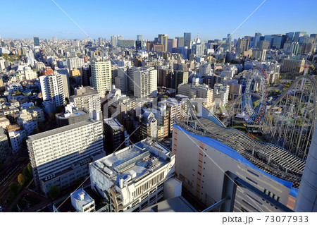 東京　都市風景　文京区　文京シビックセンターからの眺め 73077933
