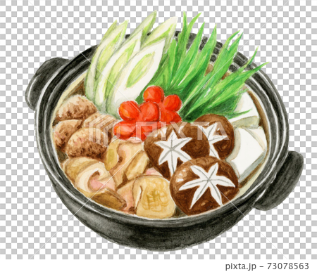 鍋料理 水彩画 鍋料理 水彩画 73078563