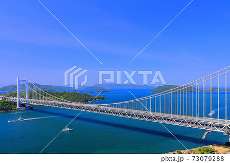 【岡山県】 鷲羽山から見た瀬戸大橋 【岡山県】 鷲羽山から見た瀬戸大橋 73079288