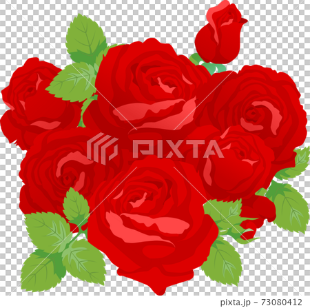 薔薇の花束のイラスト素材