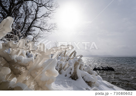 福島県猪苗代湖のしぶき氷 73080602