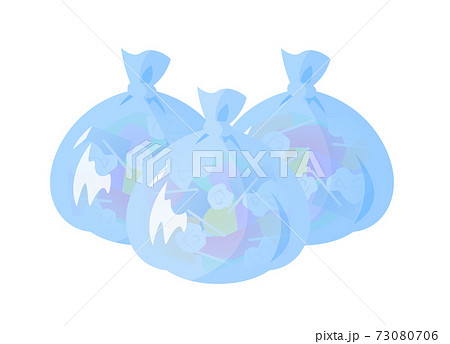 半透明のゴミ袋 青 半透明のゴミ袋 青 73080706