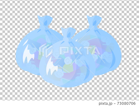 半透明のゴミ袋 青 半透明のゴミ袋 青 73080706