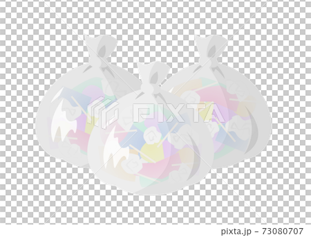 Semi-transparent garbage bag white 73080707