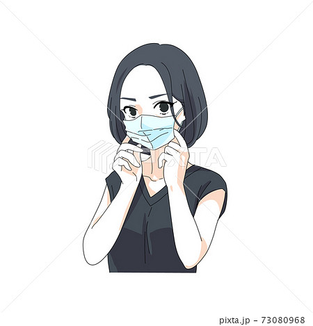 マスクをする40代女性 マスクをする40代女性 73080968