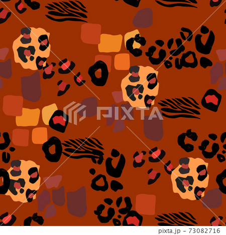 Animal mix print vector seamless pattern. Abstract background 73082716