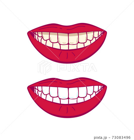 before and after teeth whitening isolated on white background vector illustration 73083496