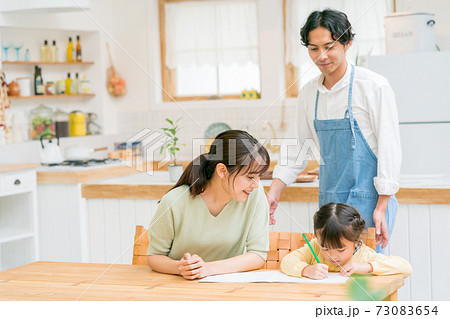 3人家族　ダイニングキッチン 73083654