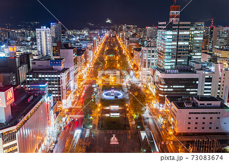 札幌　大通公園　夜景 73083674
