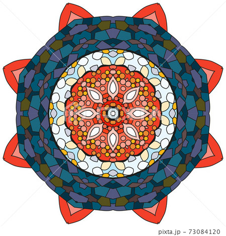 Colorful cute Mandalas. Decorative unusual round ornaments. Colorful cute Mandalas. Decorative unusual round ornaments. 73084120