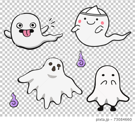 シンプルなおばけ・イラストセット 73084660