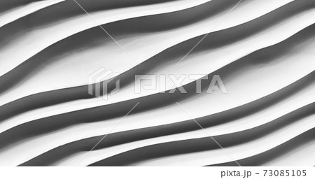 abstract striped of stone texture, curve sculpture. Close-up of black geometric shapes line 73085105